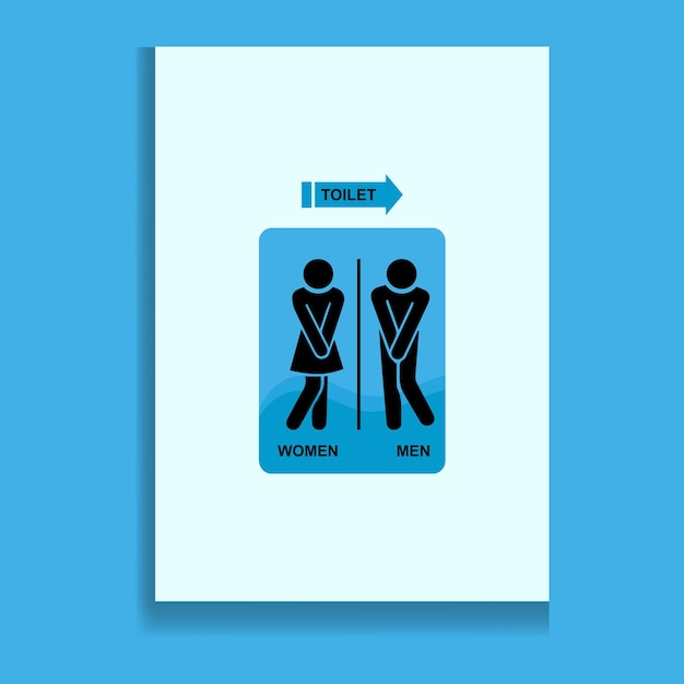 Iconos de baño de hombre y mujer.