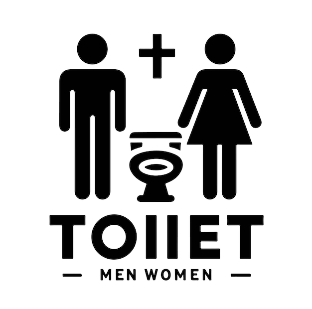 Iconos de baños para chicas y chicos, hombres y mujeres, icono de baños, iconos de inodoros, signos de símbolos, vectores.