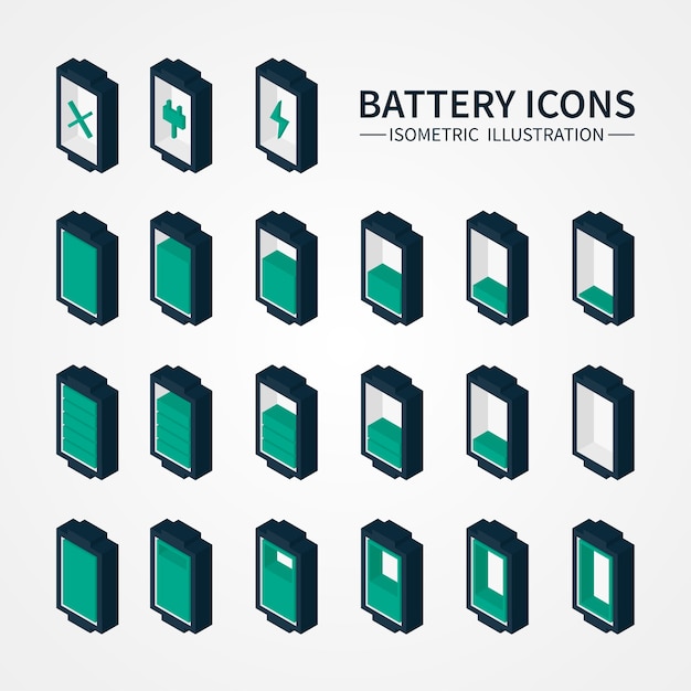 Iconos de la batería web