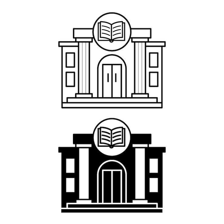 Vector iconos de la biblioteca