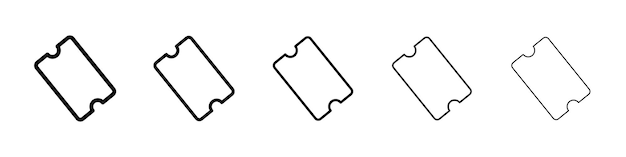 Iconos de billetes Signo del logotipo vectorial