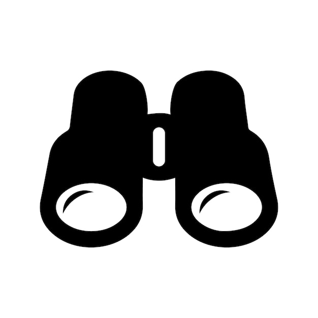 Iconos de binoculares vectoriales en negro