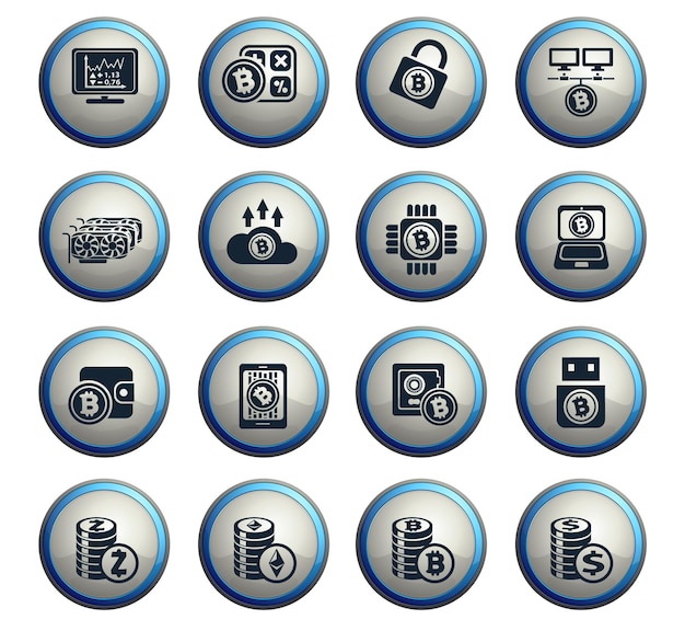 Iconos de Bitcoin y criptomonedas para sus proyectos de diseño