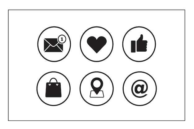 iconos en blanco y negro de las redes sociales