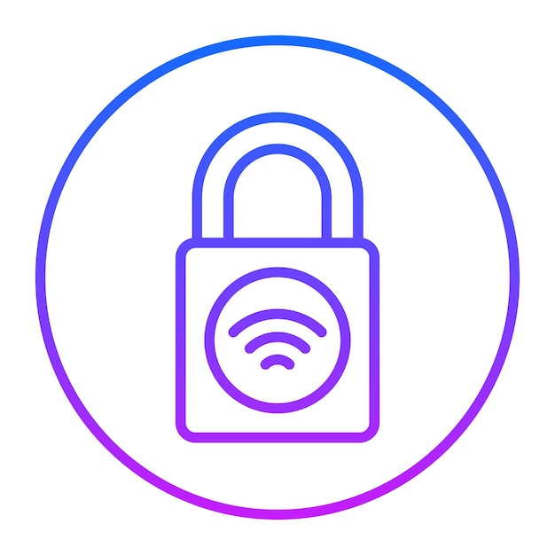Iconos de bloqueo vectorial inteligente