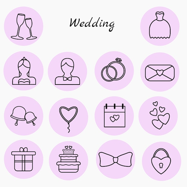 iconos de boda para instagram