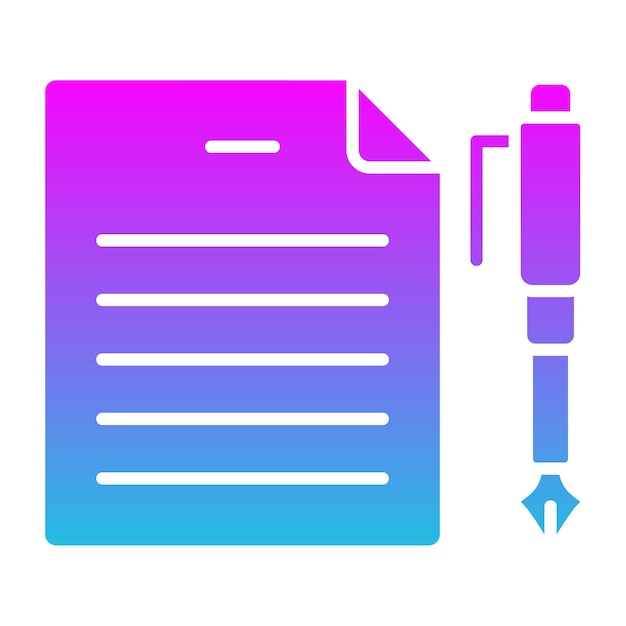Iconos de bolígrafo y papel