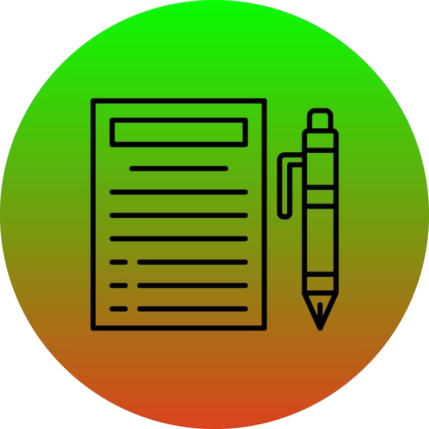 Iconos de bolígrafo y papel