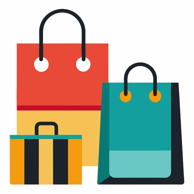 Iconos de la bolsa de compras Amplificador tradicional Variantes de diseño moderno