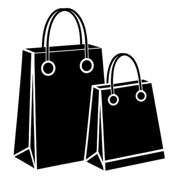 Iconos de la bolsa de compras Amplificador tradicional Variantes de diseño moderno