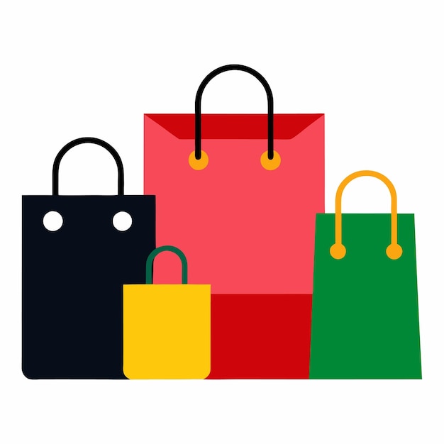 Iconos de la bolsa de compras Amplificador tradicional Variantes de diseño moderno