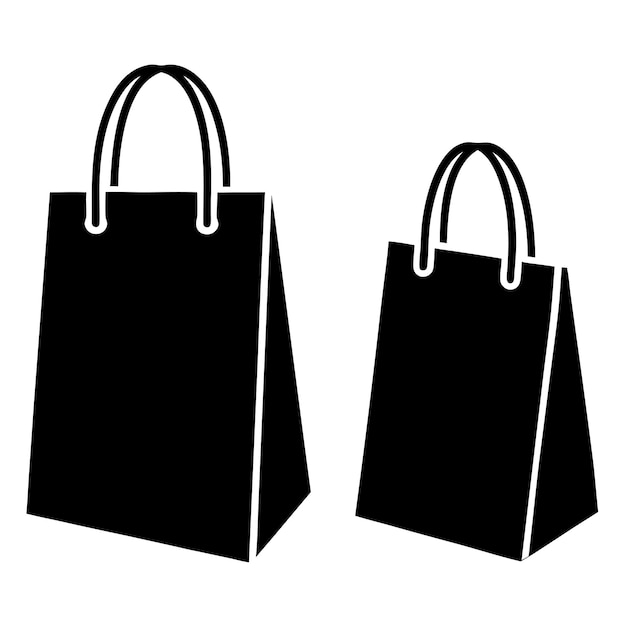 Iconos de la bolsa de compras Amplificador tradicional Variantes de diseño moderno