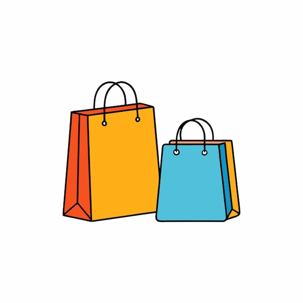 Iconos de la bolsa de compras Amplificador tradicional Variantes de diseño moderno