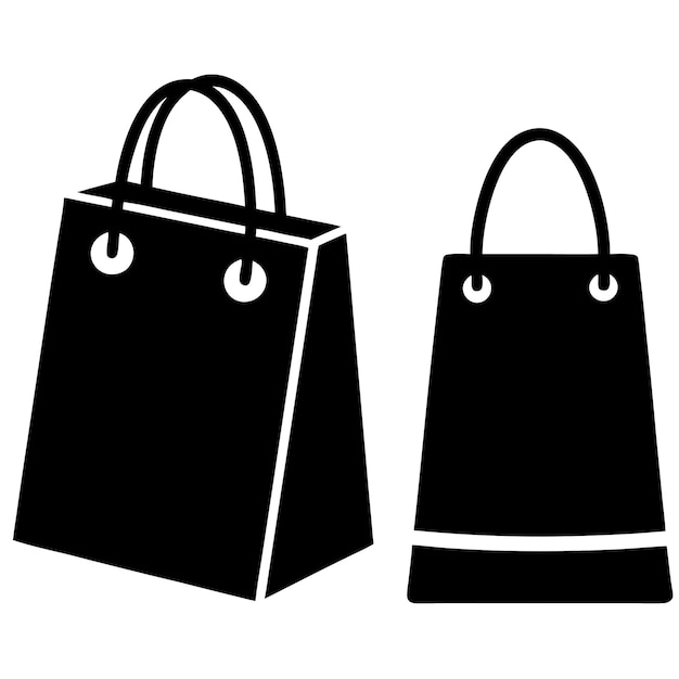 Iconos de la bolsa de compras Amplificador tradicional Variantes de diseño moderno