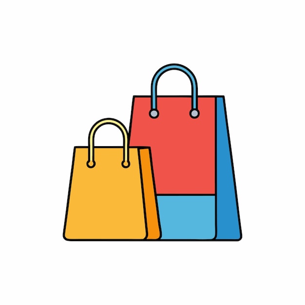 Iconos de la bolsa de compras Amplificador tradicional Variantes de diseño moderno