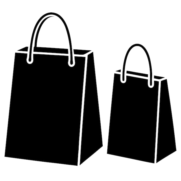 Iconos de la bolsa de compras Amplificador tradicional Variantes de diseño moderno