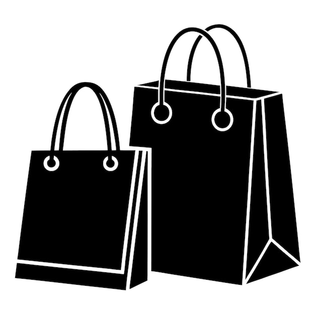 Iconos de la bolsa de compras Amplificador tradicional Variantes de diseño moderno
