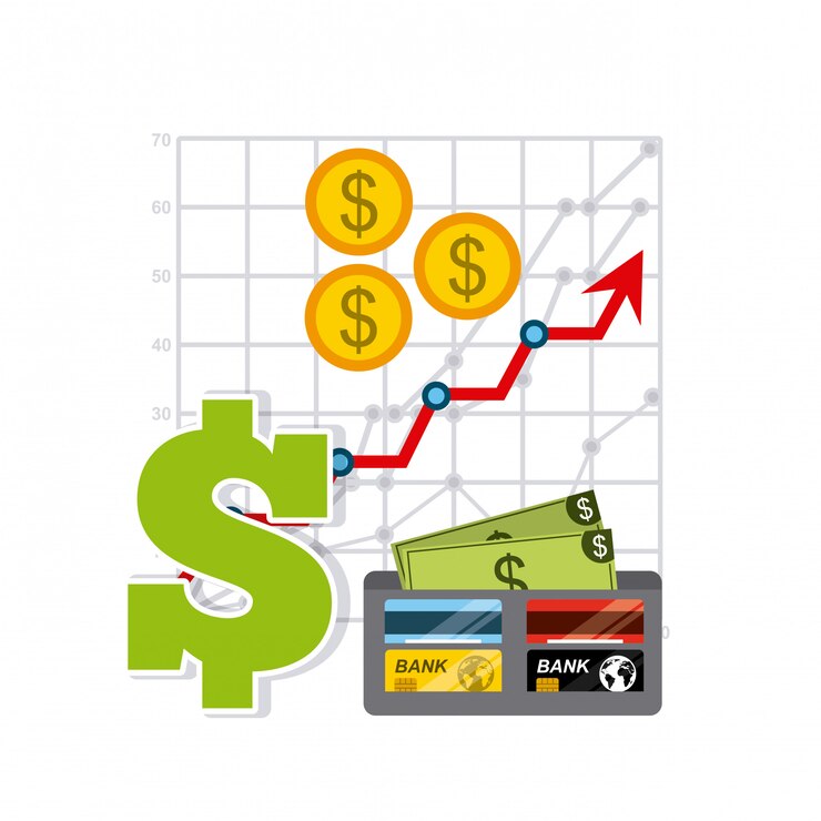 Vector iconos de la bolsa internacional