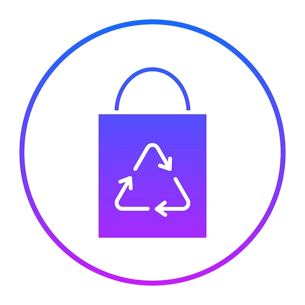 Iconos de bolsas reutilizables