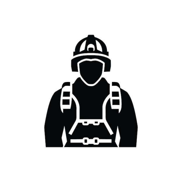 Iconos de bomberos ilustración vectorial sencilla