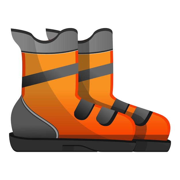 Vector iconos de botas de esquí iconos vectoriales de botes de esquí para el diseño web aislados sobre un fondo blanco