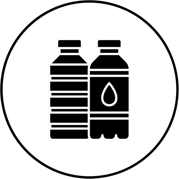 Iconos de botellas de agua