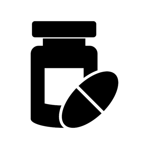 Iconos de botellas y píldoras médicas