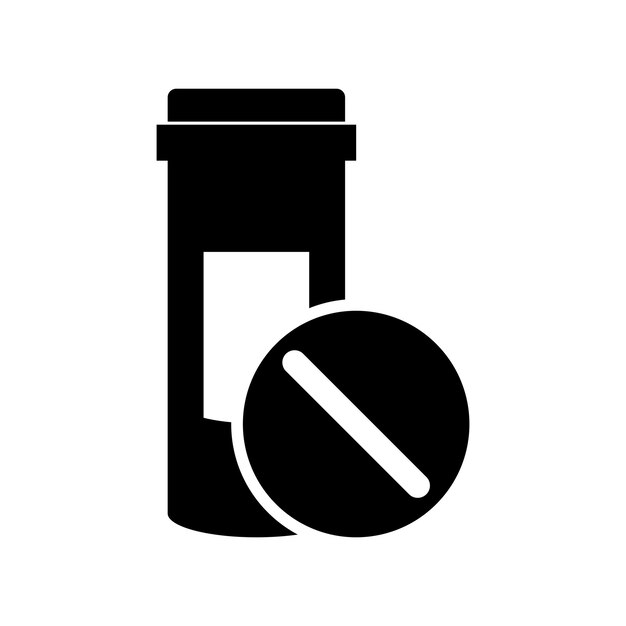 Iconos de botellas y píldoras médicas