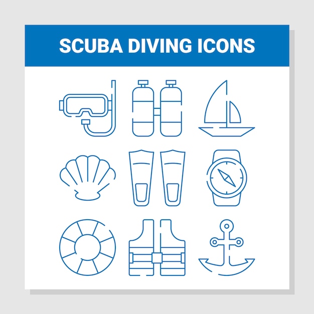 Iconos de buceo