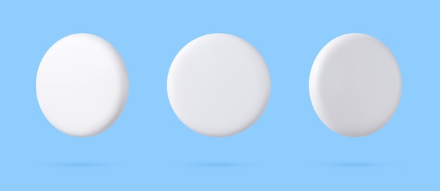 Iconos de burbujas de habla 3D aislados en fondo azul 3D Conjunto de iconos de chat Cuadro de conversación Cuadro de mensaje Renderización 3D Ilustración vectorial