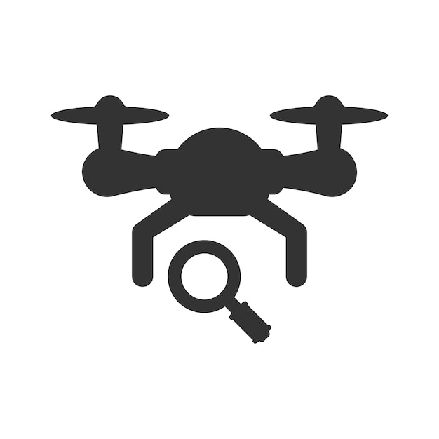 Vector iconos de búsqueda de drones