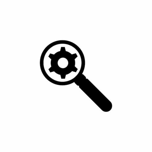 Iconos de búsqueda y equipo Plan de acción Ilustración vectorial de íconos