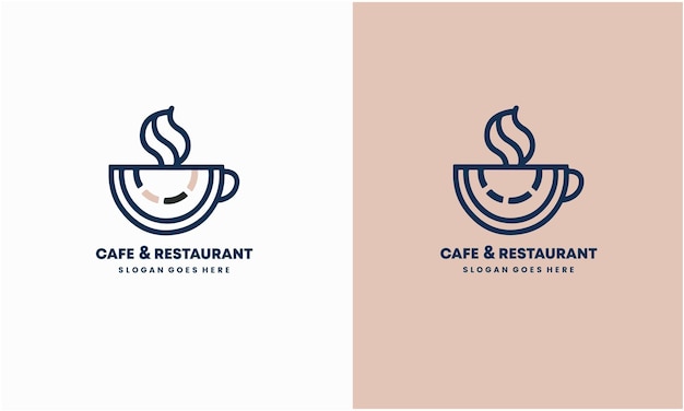 Iconos de cafés y restaurantes Ilustración vectorial de negocios utilizable con concepto moderno creativo