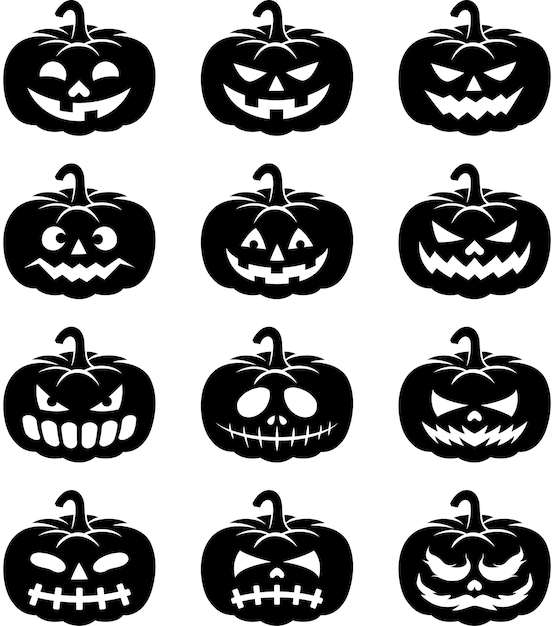 Iconos de calabaza de Halloween