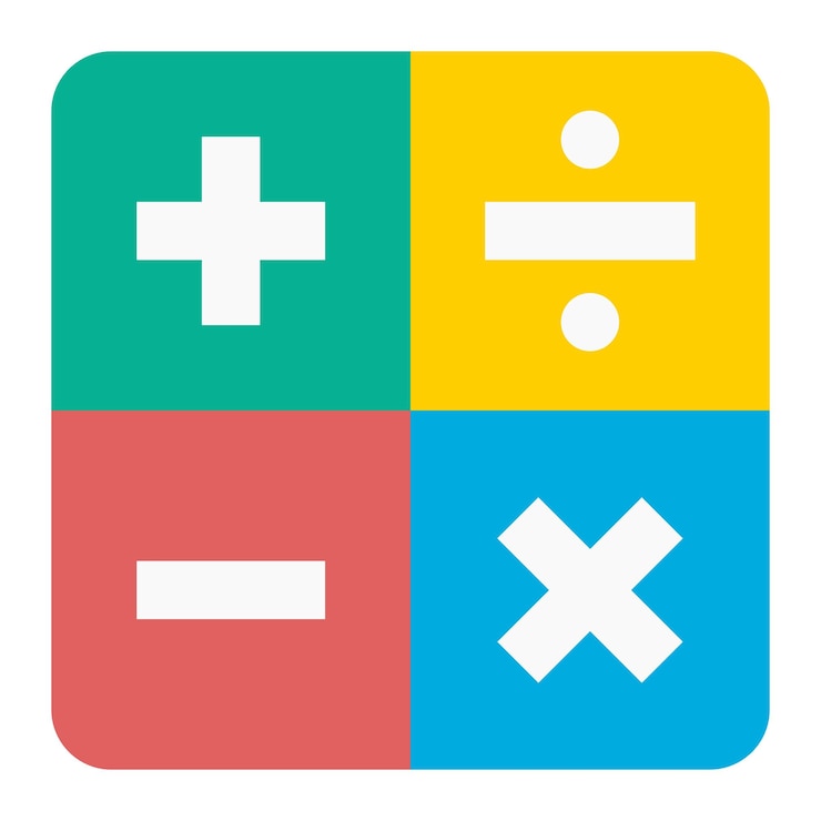 Vector iconos de las calculadoras