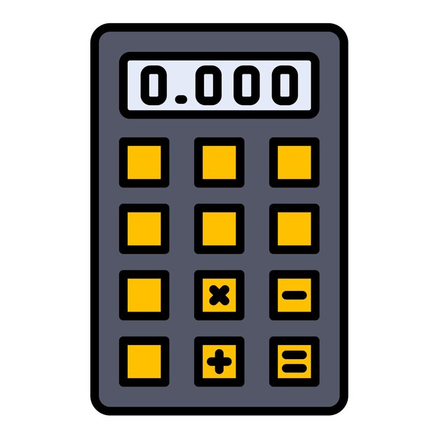 Vector iconos de las calculadoras