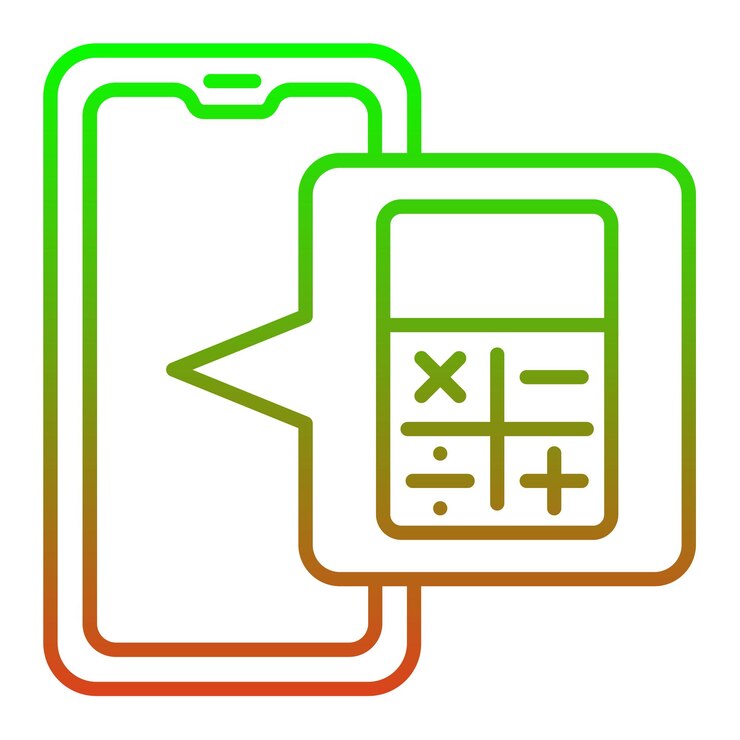 Vector iconos de las calculadoras