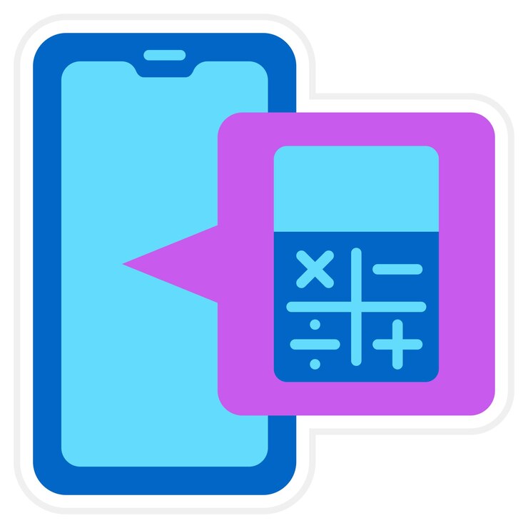 Vector iconos de las calculadoras