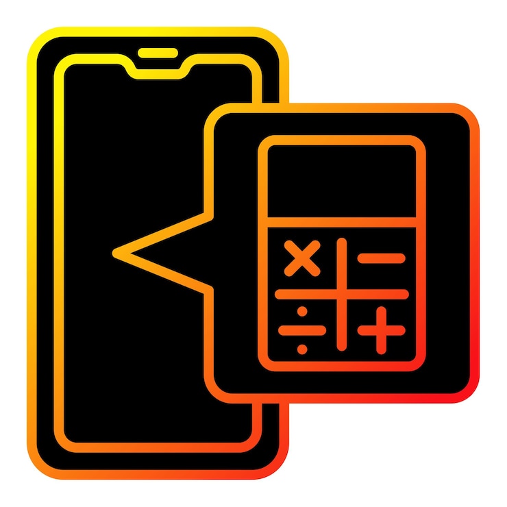 Vector iconos de las calculadoras
