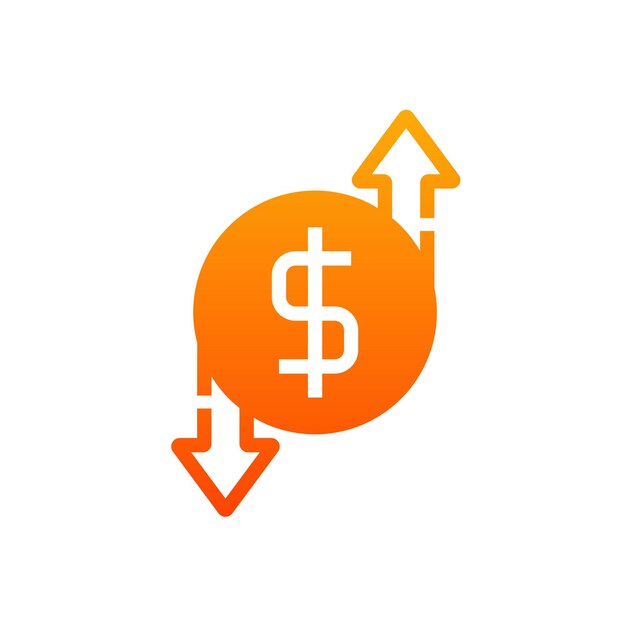 Iconos de cambio de dinero