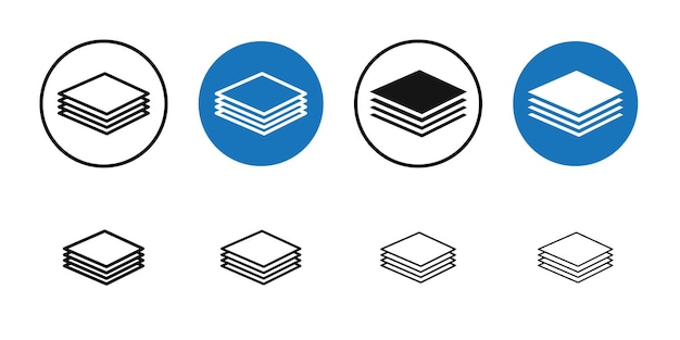 Iconos de capas Colección de arte de líneas delgadas