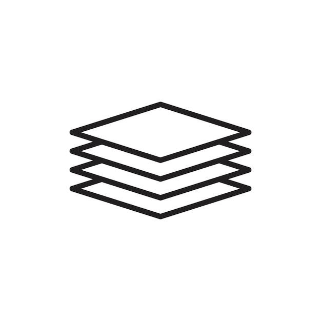 Iconos de capas Contorno delgado y sencillo