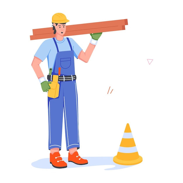 Iconos de caracteres planos de los empleados