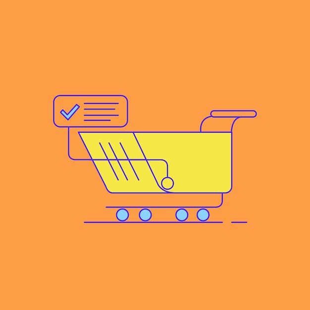 Vector iconos del carrito de compras