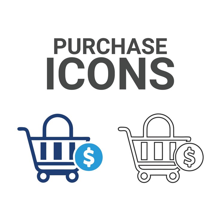 Vector iconos del carrito de compras
