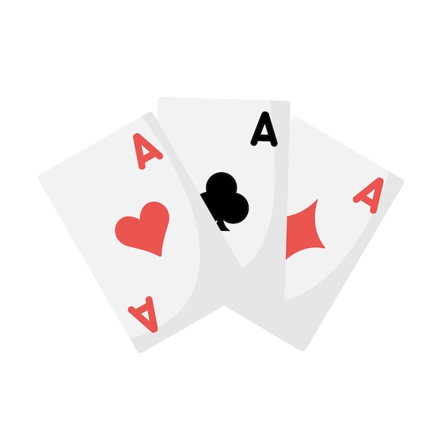Iconos de cartas Símbolo de juego de casino Conjunto de cartas de as aisladas Símbolos de cartas de juego