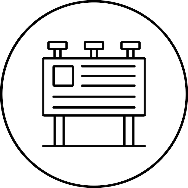 Iconos de carteles publicitarios