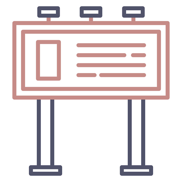 Iconos de carteles publicitarios