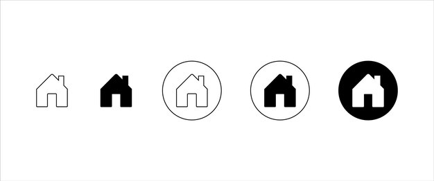 Iconos de la casa conjunto icono de la casa símbolo de bienes raíces objetos y casas icono vectorial icono simple de la casa