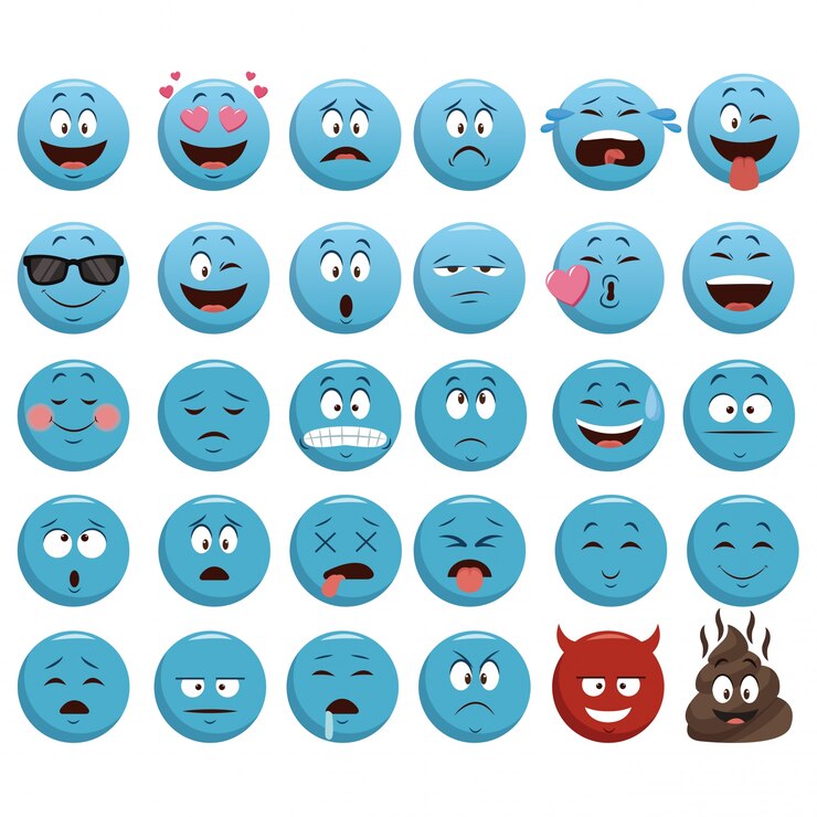 Vector iconos de chat emojis
